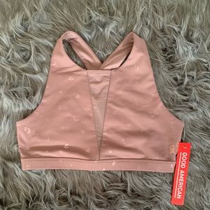 NWT Good American Dusty Rose Sports Bra